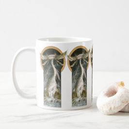 Vintage Mythologie, ein geflügelter Drache im Ozea Kaffeetasse