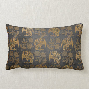 Vintage Mythologie-Fantasie-Drache-Tapete Lendenkissen