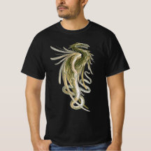 Vintage Mythologie, Flügeldrache mit Schlange-Schw