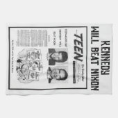 Vintage Nachrichten Kennedy Nixon Präsidentschafts Geschirrtuch (Horizontal)