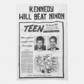 Vintage Nachrichten Kennedy Nixon Präsidentschafts Geschirrtuch (Vertikal)