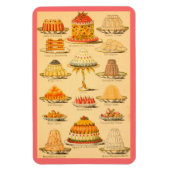Vintage Nachspeisen Kuchen Retro-Essen Magnet (Vertikal)