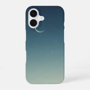 Vintage Nacht mit zunehmendem Mond iPhone 16 Hülle