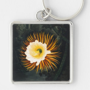Vintage Nachtblühender Cereus Gothic Art Schlüsselanhänger