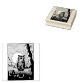 Vintage Nachtkeule zeichnend Gummistempel (Stempel)