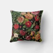 Vintage nächtliche Blumenmuster Kissen (Rückseite)