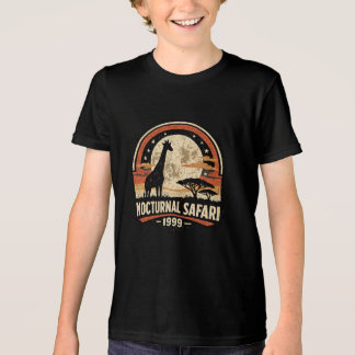 Vintage nächtliche Safari-Giraffe-Mond-Wildlife-De Tri-Blend Shirt