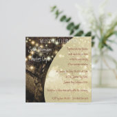 Vintage Nachtlichter aus Eichenholz Einladung (Stehend Vorderseite)