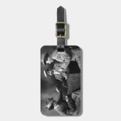 Vintage Nachts Gepäckanhänger (Vorderseite vertikal)