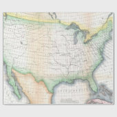 Vintage Nadelabweichungs-Karte Vereinigter Staaten Geschenkpapier (Flach)