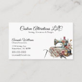 Vintage Nähänderung Visitenkarte (Vorderseite)