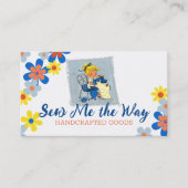 Vintage Nähmaschine Blondine Visitenkarte (Vorderseite)