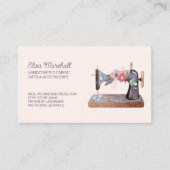 Vintage Nähmaschine Boho Blues Visitenkarte (Vorderseite)