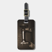 Vintage Nähmaschine Gepäckanhänger (Vorderseite vertikal)