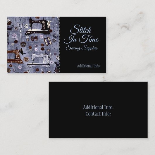 Vintage Nähmaschine-Geschäfts-Karte Visitenkarte (Vorne/Hinten)