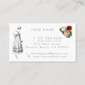 Vintage Nähmaschine - Geschäftskarten für Seamstre Visitenkarte (Rückseite)