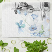 Vintage Nähmaschine Geschirrtuch (Gefaltet)