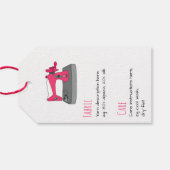 Vintage Nähmaschine, handgefertigt, personalisiert Geschenkanhänger (Rückseite Horizontal)