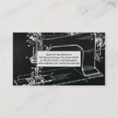 Vintage Nähmaschine | Hintergrund Visitenkarte (Rückseite)