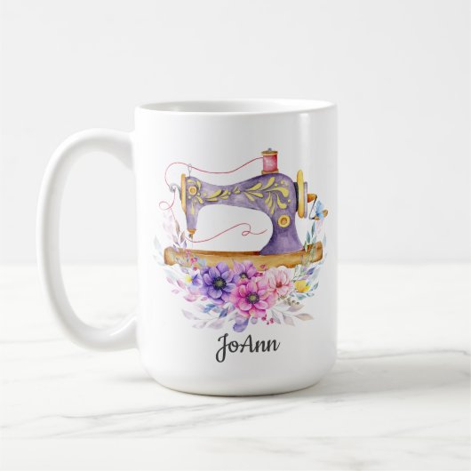 Vintage Nähmaschine Kaffeetasse (Links)