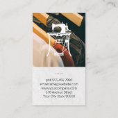 Vintage Nähmaschine | Kleiderhanger Visitenkarte (Rückseite)