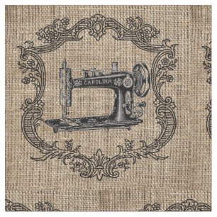 Vintage Nähmaschine-Leinwand Stoff