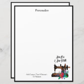 Vintage Nähmaschine mit Niedlichem Angebot persona (Vorne/Hinten)