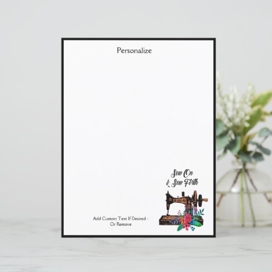 Vintage Nähmaschine mit Niedlichem Angebot persona (Stehend Vorderseite)