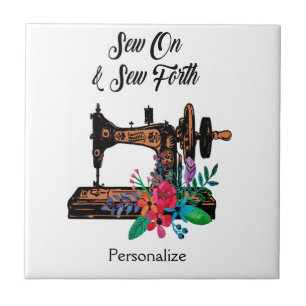 Vintage Nähmaschine mit Niedlichem Angebot persona Fliese