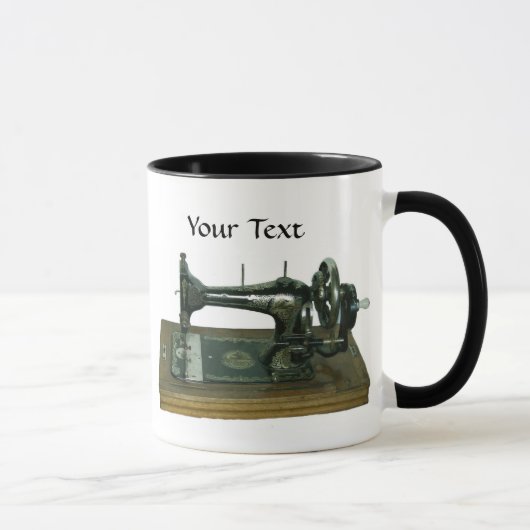 Vintage Nähmaschine mit Text Tasse (Rechts)