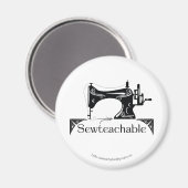 Vintage Nähmaschine, nählehrbar Magnet (Vorderseite/Rückseite)