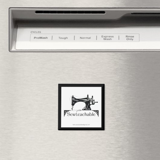 Vintage Nähmaschine, nählehrbar Magnet (In Situ (Geschirrspüler))