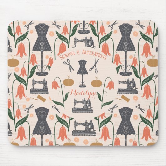 Vintage Nähmaschine Nähmaschine Schneider Mousepad (Vorne)