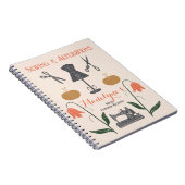 Vintage Nähmaschine Nähmaschine Schneider Notizblock (Rechte Seite)