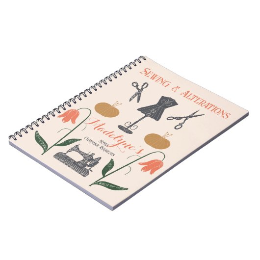 Vintage Nähmaschine Nähmaschine Schneider Notizblock (Linke Seite)