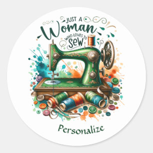 Vintage Nähmaschine Nähmaschine Seamressmaker Runder Aufkleber