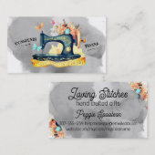 Vintage Nähmaschine Nahtspannquilterkarte Visitenkarte (Vorne/Hinten)