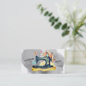 Vintage Nähmaschine Nahtspannquilterkarte Visitenkarte (Stehend Vorderseite)