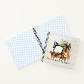 Vintage Nähmaschine Notizblock (Innenseite)