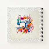 Vintage Nähmaschine Notizblock (Rückseite)