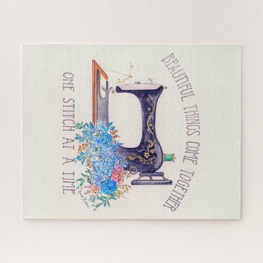 Vintage Nähmaschine Puzzle (Horizontal)