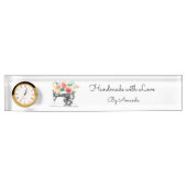 Vintage Nähmaschine Schneider Seamstress Namensplakette (Vorderseite)