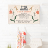 Vintage Nähmaschine Seamstress Banner (Insitu)