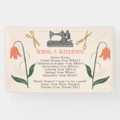 Vintage Nähmaschine Seamstress Banner (Horizontal)