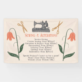 Vintage Nähmaschine Seamstress Banner