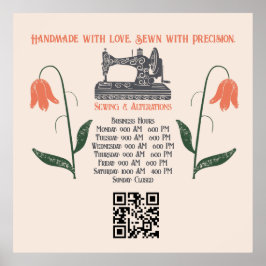 Vintage Nähmaschine Seamstress Poster