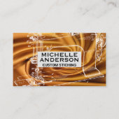 Vintage Nähmaschine | Seidengewebe Visitenkarte (Vorderseite)