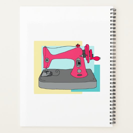 Vintage Nähmaschine, Spaß, Ihr Namensplaner Planer (Rückseite)