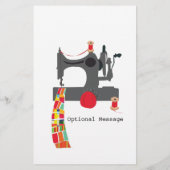Vintage Nähmaschine Spinntextilkunst Flyer (Hinten)