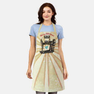 Vintage Nähmaschine Steppdecke Weihnachtsgeschenk Schürze